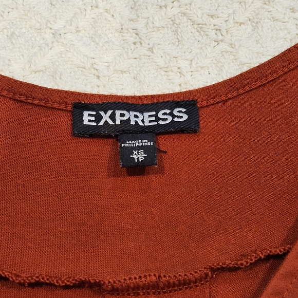 Express Hudson Burnt Orange Zip Tank Top - Picture 9 of 12